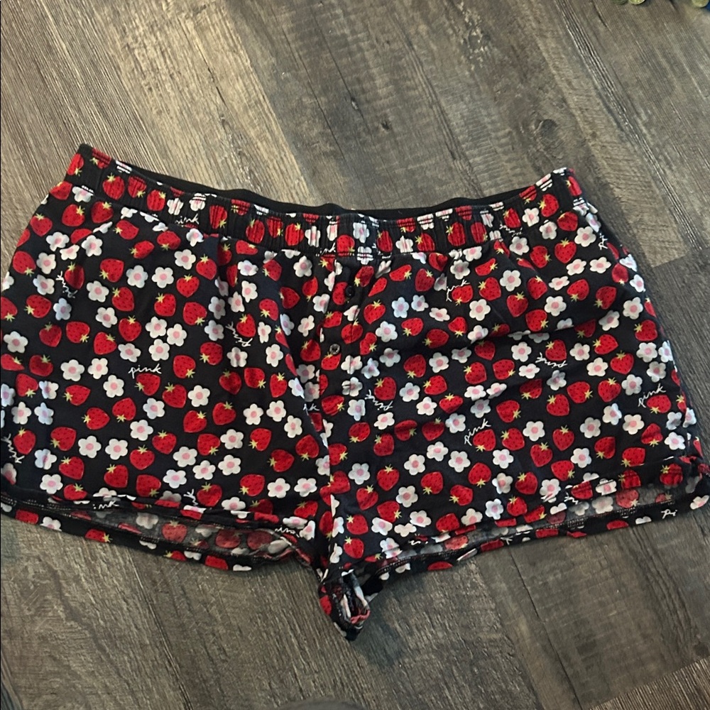 Victoria's Secret PINK Strawberry and Floral Sleep Shorts